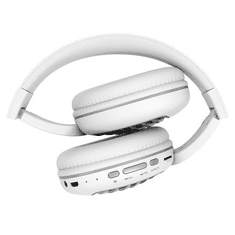 Hoco Bluetooth sztereó fejhallgató, v5.0, mikrofon, 3.5mm, funkció gomb, hangerő szabályzó, TF kártyaolvasó, összecsukható, teleszkópos fejpánt, W23 Brillant, fehér (G131458)