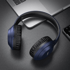 Hoco Bluetooth sztereó fejhallgató, v5.0, mikrofon, 3.5mm, funkció gomb, hangerő szabályzó, TF kártyaolvasó, összecsukható, teleszkópos fejpánt, W30 Fun Move, kék (130577)