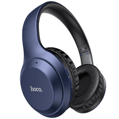 Bluetooth sztereó fejhallgató, v5.0, mikrofon, 3.5mm, funkció gomb, hangerő szabályzó, TF kártyaolvasó, összecsukható, teleszkópos fejpánt, Hoco W30 Fun Move, kék