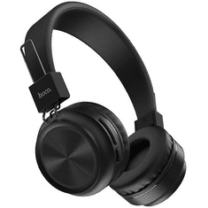 Hoco Bluetooth sztereó fejhallgató, v5.0, mikrofon, 3.5mm, funkció gomb, hangerő szabályzó, TF kártyaolvasó, összecsukható, W25 Promise, fekete (RS102081)