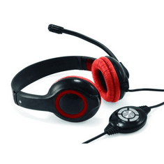 Conceptronic CCHATSTARU2R fejhallgató és headset Vezetékes Fejpánt Hívás/zene USB A típus Vörös (CCHATSTARU2R)