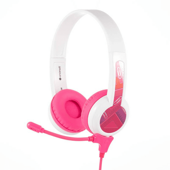 BuddyPhones StudyBuddy sztereó headset rózsaszín-fehér (BP-SB-PINK-01) (BP-SB-PINK-01)