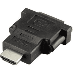 Renkforce HDMI - DVI átalakító adapter, 1x HDMI dugó - 1x DVI aljzat 24+1 pól., aranyozott, fekete, (RF-4212231)