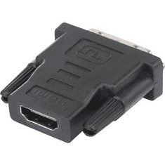 Renkforce DVI - HDMI átalakító adapter, 1x DVI dugó 24+1 pól. - 1x HDMI aljzat, fekete, (RF-4212228)