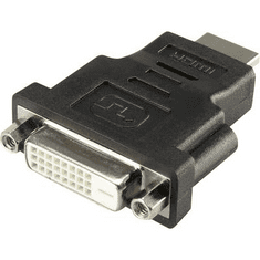 Renkforce HDMI - DVI átalakító adapter, 1x HDMI dugó - 1x DVI aljzat 24+1 pól., aranyozott, fekete, (RF-4212231)