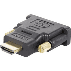 Renkforce HDMI - DVI átalakító adapter, 1x HDMI dugó - 1x DVI dugó 24+1 pól., aranyozott, fekete, (RF-4233372)
