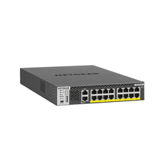 Netgear M4300-16X Vezérelt L3 10G Ethernet (100/1000/10000) Ethernet-áramellátás (PoE) támogatása 1U Fekete (XSM4316PA-100NES)