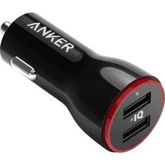 Anker PowerDrive2 Dual A2310G11 USB-s töltőkészülék Személygépkocsi, Tehergépjármű Kimeneti áram (max.) 4800 mA 2 x USB (A2310G11)