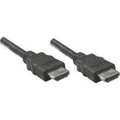 Manhattan HDMI Csatlakozókábel [1x HDMI dugó - 1x HDMI dugó] 1.00 m Fekete (323192)