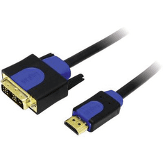 LogiLink HDMI/DVI kábel, fekete, 5 m, CHB3105 (CHB3105)