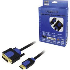LogiLink HDMI/DVI kábel, fekete, 5 m, CHB3105 (CHB3105)