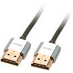 Lindy HDMI Csatlakozókábel [1x HDMI dugó - 1x HDMI dugó] 2.00 m Szürke (41672)