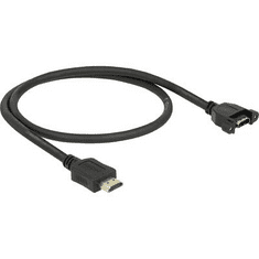 DELOCK HDMI Csatlakozókábel [1x HDMI dugó - 1x HDMI alj] 0.50 m Fekete (85463)