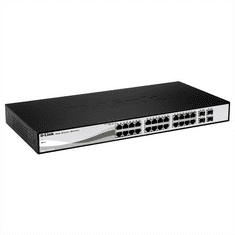 D-LINK DGS-1210-24 Vezérelt L2 Gigabit Ethernet (10/100/1000) 1U Fekete (DGS-1210-24/E)