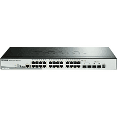 D-LINK DGS-1510-28P hálózati kapcsoló Vezérelt L3 Gigabit Ethernet (10/100/1000) Ethernet-áramellátás (PoE) támogatása Fekete (DGS-1510-28P/E)