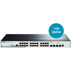 D-LINK DGS-1510-28P hálózati kapcsoló Vezérelt L3 Gigabit Ethernet (10/100/1000) Ethernet-áramellátás (PoE) támogatása Fekete (DGS-1510-28P/E)