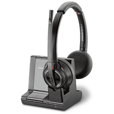 Poly W8220-M, MSFT Headset Vezeték nélküli Fejpánt Iroda/telefonos ügyfélközpont Bluetooth Fekete (207326-02)
