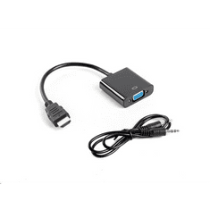 Lanberg HDMI --> VGA adapter + audio kábel (AD-0017-BK) (AD-0017-BK)