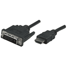 Manhattan HDMI - DVI-D kábel 1m fekete (372503) (372503)