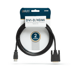Delight DVI-D - HDMI kábel 2m (20380) (d20380)