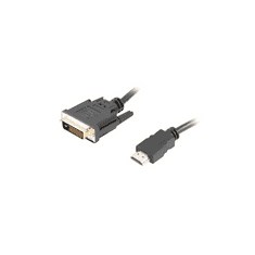 Lanberg HDMI(M) --> DVI-D(M)(24+1) 1.8m kábel (CA-HDDV-20CU-0018-BK) (CA-HDDV-20CU-0018-BK)