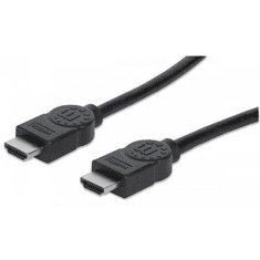 Manhattan High Speed HDMI Ethernet kábel 2m fekete (323215) (323215)