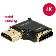 DELOCK 65660 High-Speed Ethernet HDMI-A anya > HDMI-A apa 4K 90° bal, fekete (65660)
