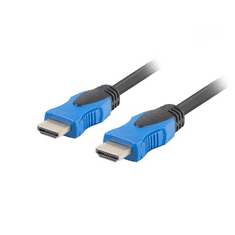 Lanberg HDMI összekötő kábel 0.5m fekete-kék (CA-HDMI-20CU-0005-BK) (CA-HDMI-20CU-0005-BK)