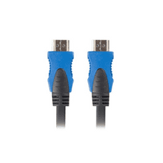 Lanberg HDMI összekötő kábel 0.5m fekete-kék (CA-HDMI-20CU-0005-BK) (CA-HDMI-20CU-0005-BK)