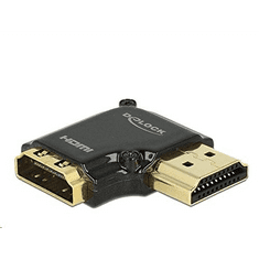 DELOCK 65661 High-Speed Ethernet HDMI-A anya > HDMI-A apa 4K 90° jobb, fekete (65661)