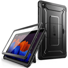 SUPCASE Samsung Galaxy Tab A7 Lite 8.7 SM-T220 / T225, Műanyag hátlap védőtok + Tempered Glass (edzett üveg), közepesen ütésálló, kitámasztóval, Unicorn Beetle Pro, fekete (RS110809)