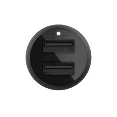 Belkin BOOST CHARGE 2xUSB-A autós töltő 24W + USB-A - USB-C kábel fekete (CCE001BT1MBK) (CCE001BT1MBK)