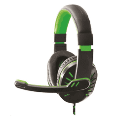 Esperanza EGH330G CROW Gamer mikrofonos fejhallgató fekete-zöld (EGH330G)