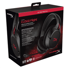 HyperX Headset Cloud Flight Gaming vezeték nélküli mikrofonos fejhallgató fekete (HX-HSCF-BK/EM / 4P5L4AM) (HX-HSCF-BK/EM)