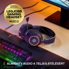 SteelSeries Arctis Nova 3 gaming headset fekete (61631) (steelseries61631)