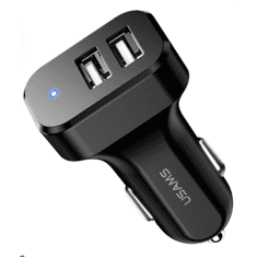 USAMS CC87TC01 dupla USB portos szivargyújtó töltő 2,1A (1349802) (CC87TC01)