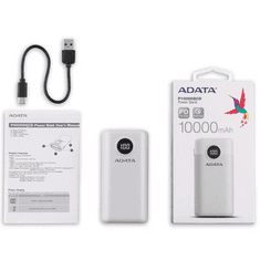 A-Data P10000QCD Power Bank 10000mAh fehér (AP10000QCD-DGT-CWH) (AP10000QCD-DGT-CWH)