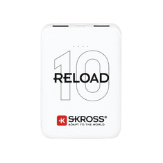 Skross Reload10 10Ah Power Bank USB/microUSB kábellel, két kimenettel (RELOAD10 / 1.400130) (RELOAD10)