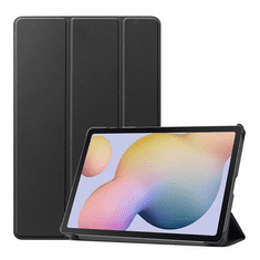 gigapack Tok álló, bőr hatású (FLIP, oldalra nyíló, TRIFOLD asztali tartó funkció) FEKETE [Samsung Galaxy Tab S8 LTE (SM-X706)] (5996591142531)