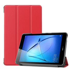 gigapack Tok álló, bőr hatású (FLIP, oldalra nyíló, TRIFOLD asztali tartó funkció) PIROS [Huawei MatePad T8 WIFI] (5996457974320)