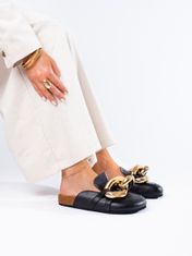 Amiatex Női papucs 101517 + Nőin zokni Gatta Calzino Strech, fekete, 36