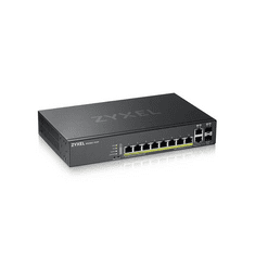 Zyxel GS2220-10HP-EU0101F hálózati kapcsoló Vezérelt L2 Gigabit Ethernet (10/100/1000) Ethernet-áramellátás (PoE) támogatása Fekete (GS2220-10HP-EU0101F)