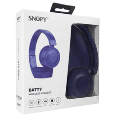 Rampage Snopy SN-XBK33 BATTY Bluetooth fejhallgató kék (36838) (rampage36838)