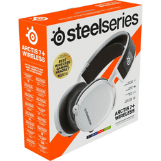 SteelSeries Arctis 7+ vezeték nélküli mikrofonos fejhallgató fehér (61461) (steelseries61461)