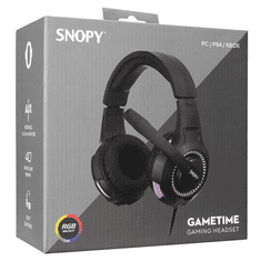 Rampage Snopy SN-8800 GAMETIME RGB gaming headset fekete (35111) (rampage35111)