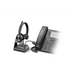 Poly Savi 7310 Office Headset Vezeték nélküli Kézi Iroda/telefonos ügyfélközpont Fekete (215202-05)