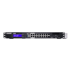 QNAP QGD-1600P Vezérelt Gigabit Ethernet (10/100/1000) Ethernet-áramellátás (PoE) támogatása 1U Fekete, Szürke (QGD-1600P-4G)