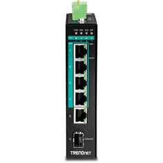 TRENDNET TI-PG541I 10/100/1000 Mbps 6 portos PoE+ DIN-Rail Switch (TI-PG541I)