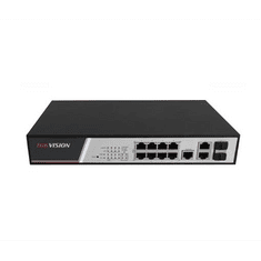 Hikvision 10/100 8x PoE + 2x gigabit combo menedzselhető switch (DS-3E2310P) (DS-3E2310P)