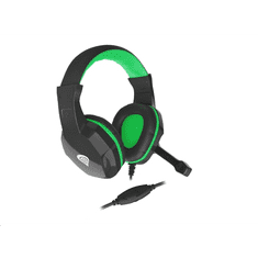 Natec Genesis Argon 100 mikrofonos fejhallgató fekete-zöld (NSG-1435) (NSG-1435)